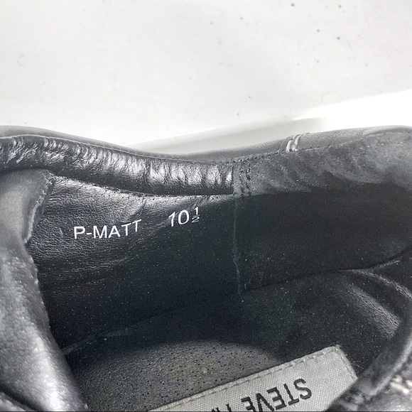 Steve Madden - black leather casual derby-oxfords - Picture 8 of 8